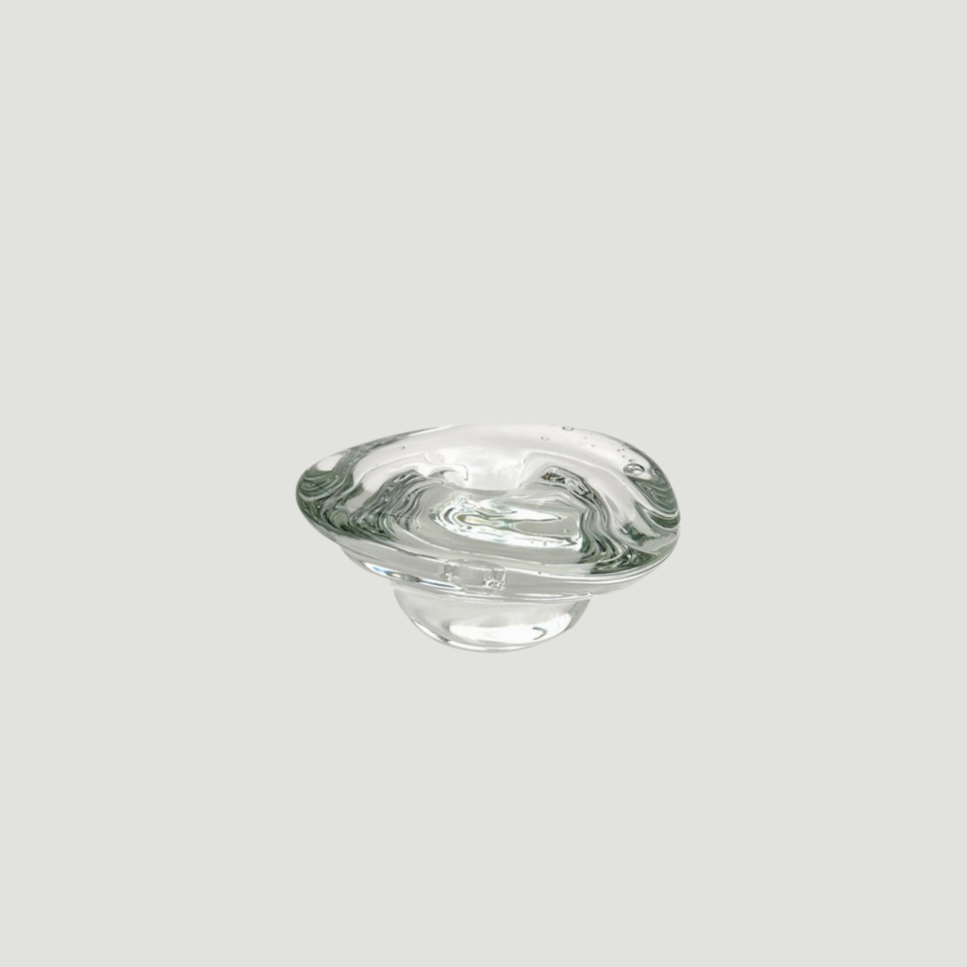 Glass Whirlpool Candle Holder